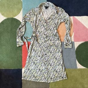 THE LIMITED green striped dress